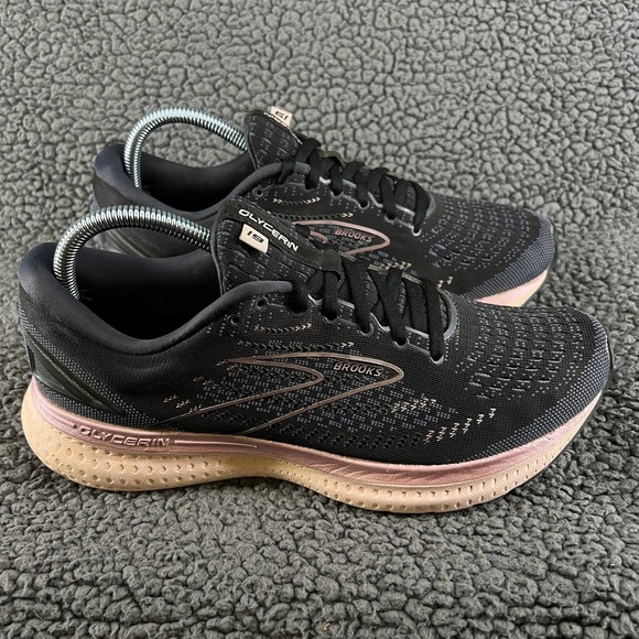 Brooks Shoes - Brooks Shoes Womens 10 (B) Black Pink Glycerin 19 Athletic Running Sneakers